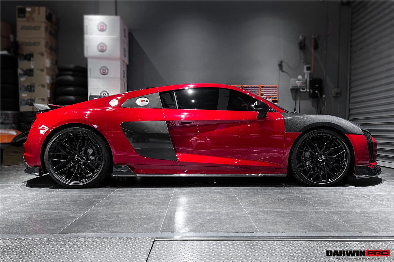 DARWINPRO - AUDI R8 COUPE / SPYDER 2016-18 IMP PERFORMANCE CARBON FIBRE SIDE SKIRTS UNDER BOARD