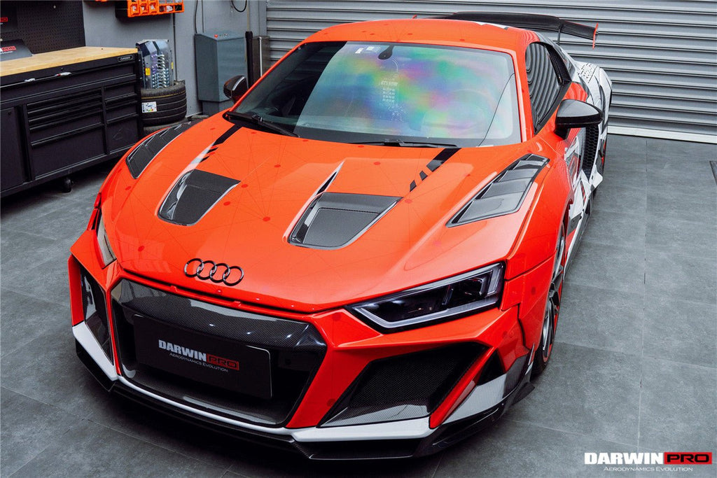 DARWINPRO - AUDI R8 COUPE / SPYDER 2016-18 IMPII PART CARBON FIBRE FRONT BUMPER