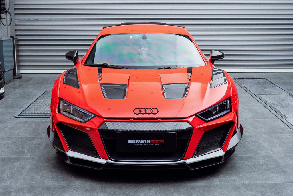 DARWINPRO - AUDI R8 COUPE / SPYDER 2016-18 IMPII PART CARBON FIBRE FRONT BUMPER