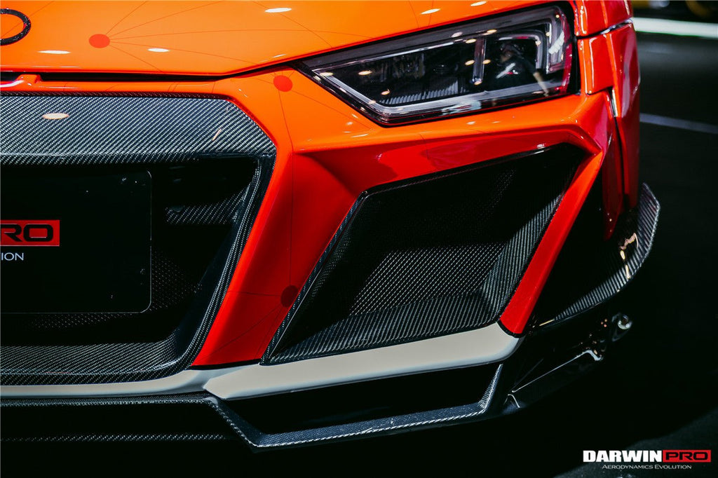 DARWINPRO - AUDI R8 COUPE / SPYDER 2016-18 IMPII PART CARBON FIBRE FRONT BUMPER