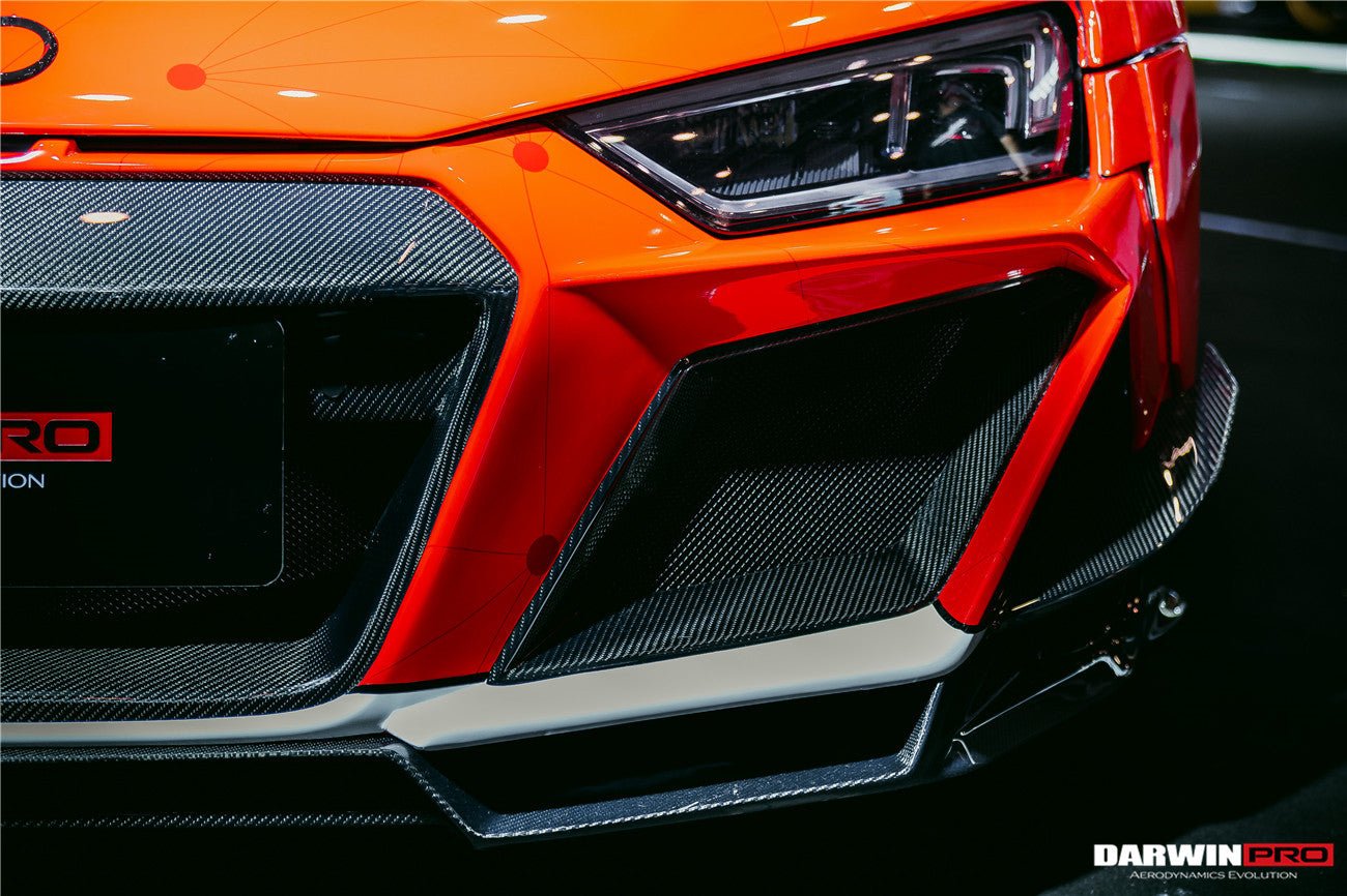 DARWINPRO - AUDI R8 COUPE / SPYDER 2016-18 IMPII PART CARBON FIBRE FRONT BUMPER