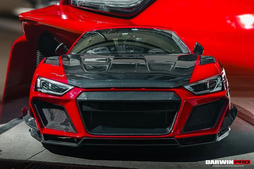 DARWINPRO - AUDI R8 COUPE / SPYDER 2016-18 IMPII PART CARBON FIBRE FRONT BUMPER