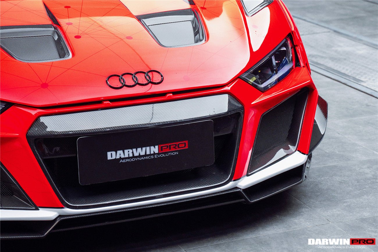 DARWINPRO - AUDI R8 COUPE / SPYDER 2016-18 IMPII PART CARBON FIBRE FRONT BUMPER