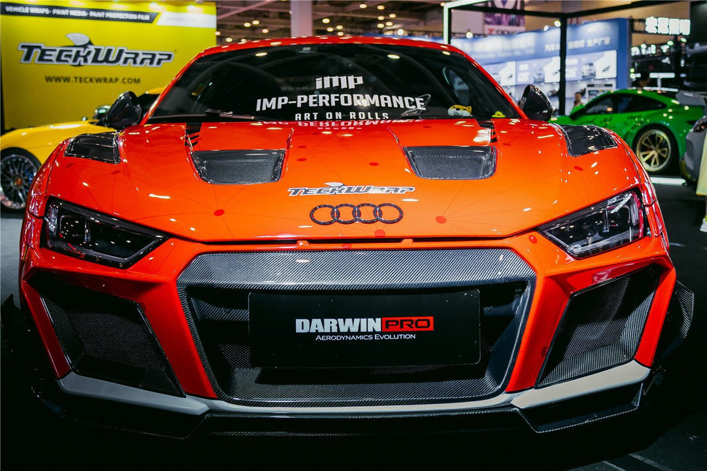 DARWINPRO - AUDI R8 COUPE / SPYDER 2016-18 IMPII PART CARBON FIBRE FRONT BUMPER