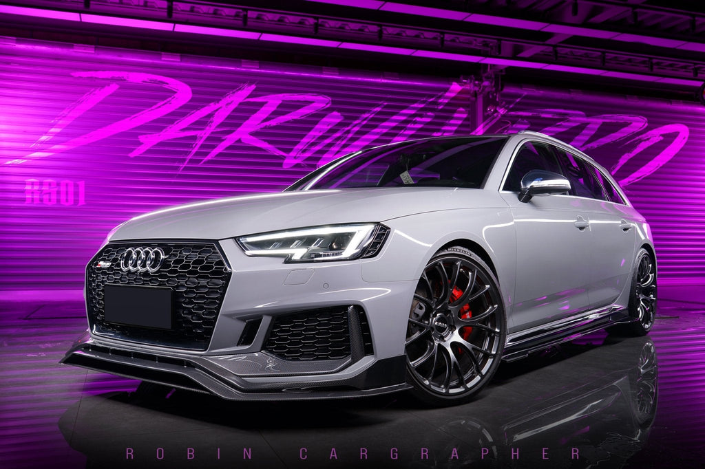 DARWINPRO - AUDI RS4 B9 2017 -2019 CARBON FIBRE BKSS STYLE FRONT LIP