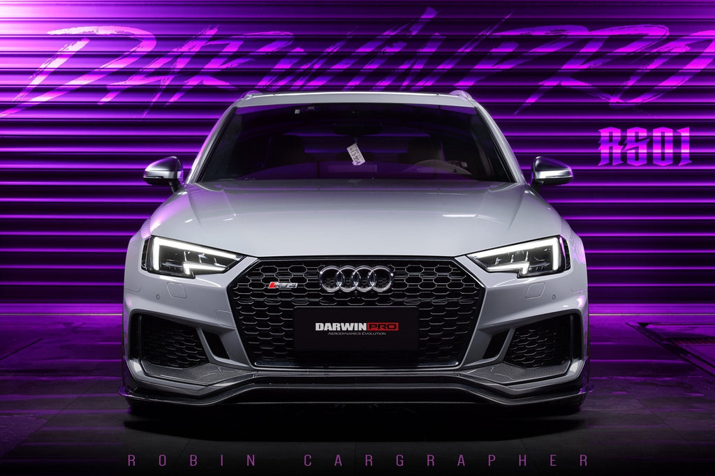 DARWINPRO - AUDI RS4 B9 2017 -2019 CARBON FIBRE BKSS STYLE FRONT LIP