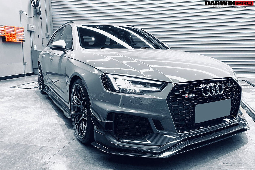 DARWINPRO - AUDI RS4 B9 2017 -2019 CARBON FIBRE BKSS STYLE FRONT LIP