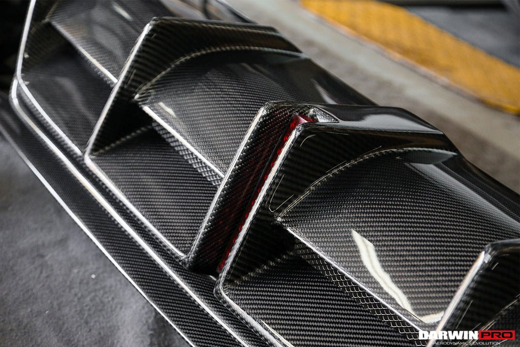 DARWINPRO - AUDI RS4 B9 B9.5 2017 -2024 CARBON FIBRE BKSS LED REAR DIFFUSER AND REAR SIDE SKIRTS