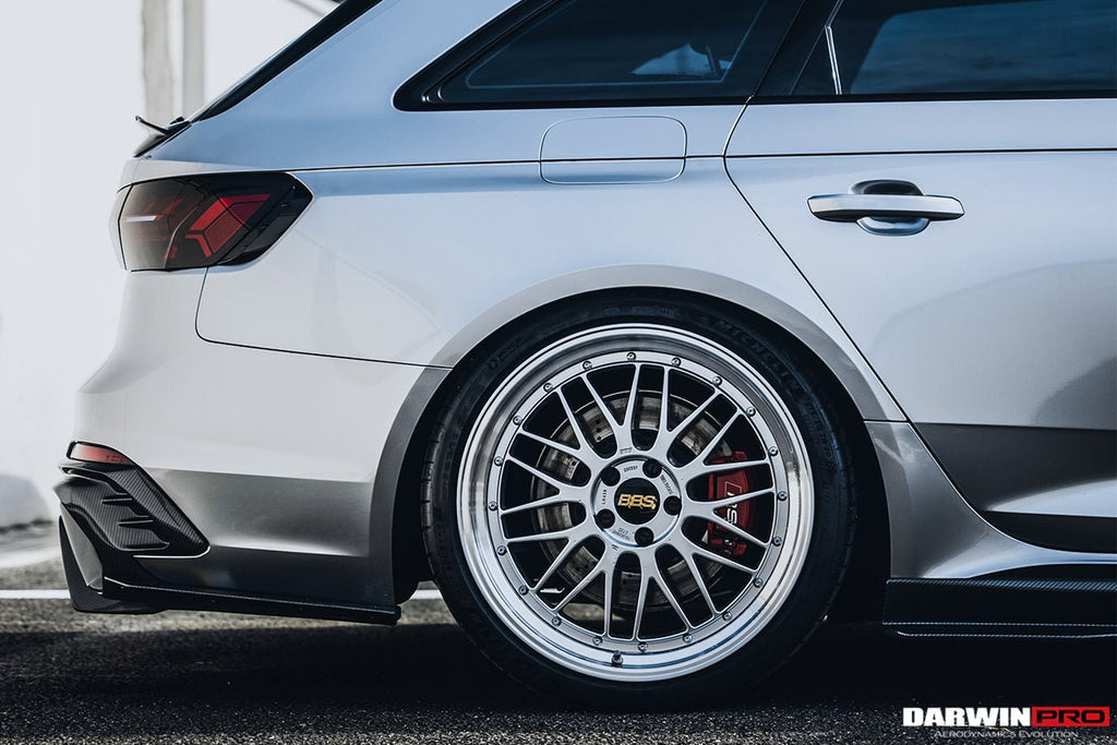 DARWINPRO - AUDI RS4 B9 B9.5 2017 -2024 CARBON FIBRE BKSS LED REAR DIFFUSER AND REAR SIDE SKIRTS