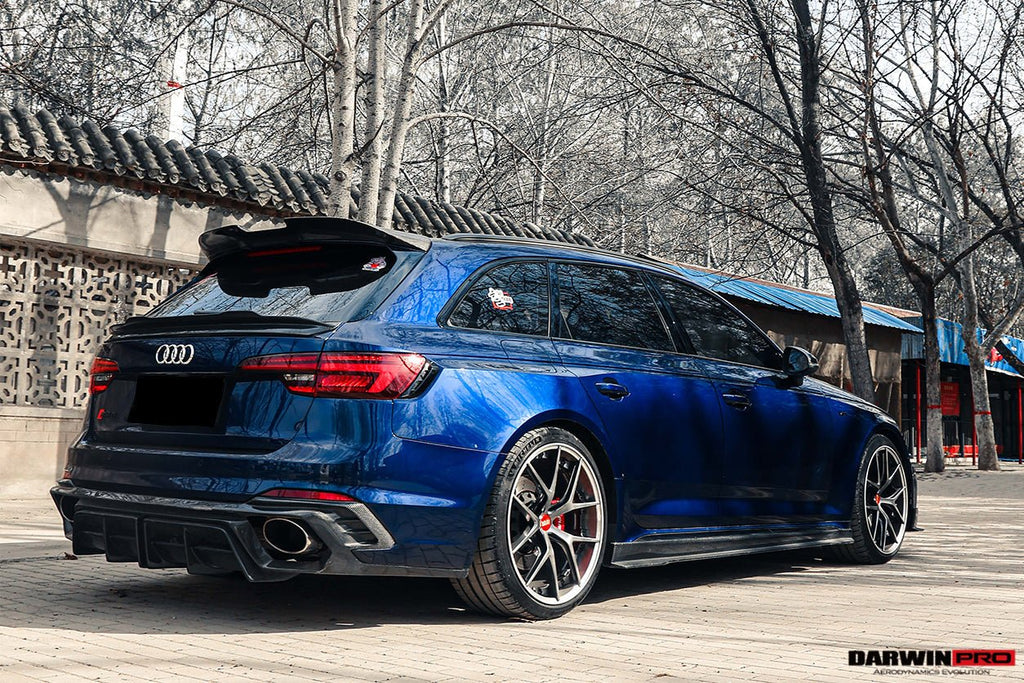 DARWINPRO - AUDI RS4 B9 B9.5 2017 -2024 CARBON FIBRE BKSS LED REAR DIFFUSER AND REAR SIDE SKIRTS