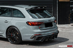 DARWINPRO - AUDI RS4 B9 B9.5 2017 -2024 CARBON FIBRE BKSS LED REAR DIFFUSER AND REAR SIDE SKIRTS