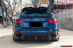 DARWINPRO - AUDI RS4 B9 B9.5 2017 -2024 CARBON FIBRE BKSS LED REAR DIFFUSER AND REAR SIDE SKIRTS