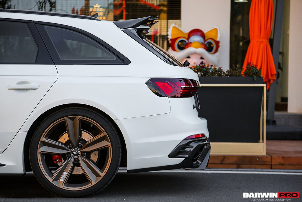 DARWINPRO - AUDI RS4 B9 B9.5 2017 -2024 CARBON FIBRE BKSS LED REAR DIFFUSER AND REAR SIDE SKIRTS