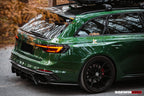 DARWINPRO - AUDI RS4 B9 B9.5 2017 -2024 CARBON FIBRE BKSS LED REAR DIFFUSER AND REAR SIDE SKIRTS