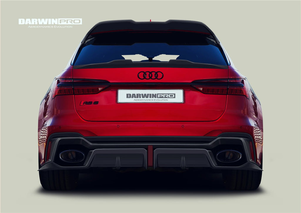 DARWINPRO - AUDI RS6 AVANT C8 2019-2023 BKSS STYLE CARBON FIBRE REAR DIFFUSER