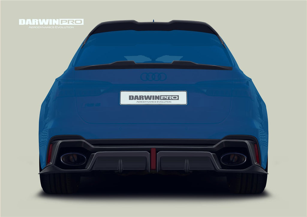 DARWINPRO - AUDI RS6 AVANT C8 2019-2023 BKSS STYLE CARBON FIBRE REAR DIFFUSER