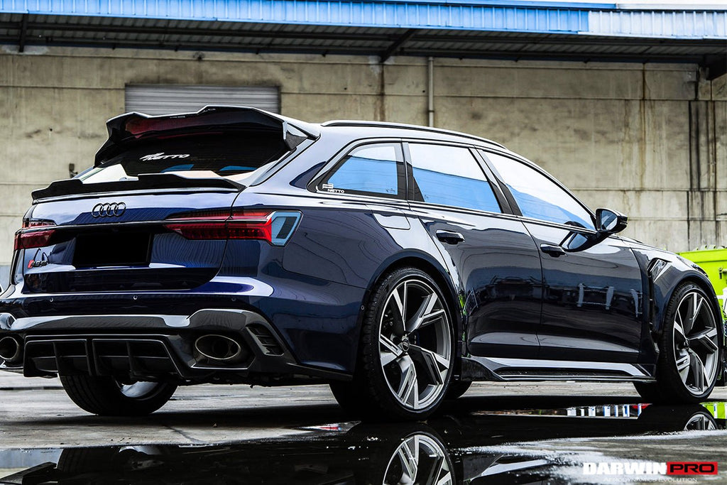 DARWINPRO - AUDI RS6 AVANT C8 2019-2023 BKSS STYLE CARBON FIBRE REAR DIFFUSER
