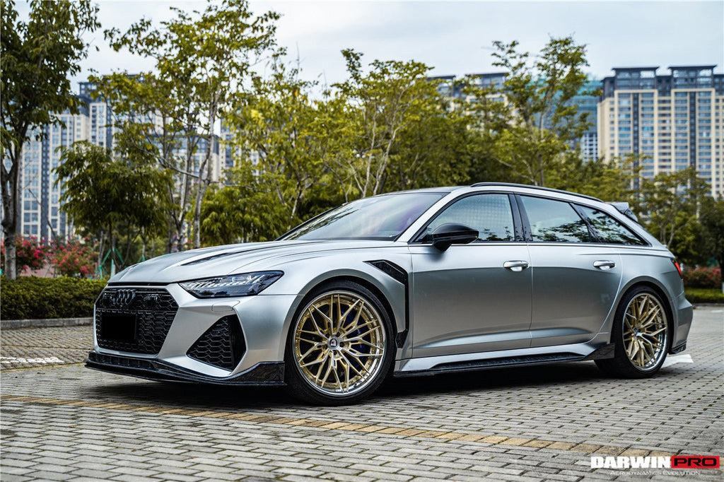 DARWINPRO - AUDI RS6 AVANT C8 2019-2023 CARBON FIBRE IMP PERFORMANCE STYLE SIDE SKIRTS