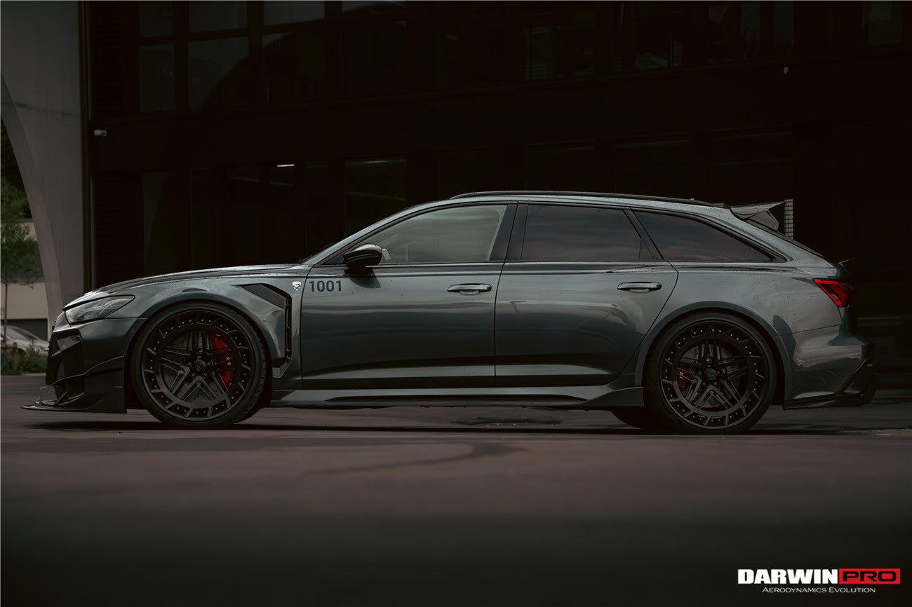 DARWINPRO - AUDI RS6 AVANT C8 2019-2023 CARBON FIBRE IMP PERFORMANCE STYLE SIDE SKIRTS