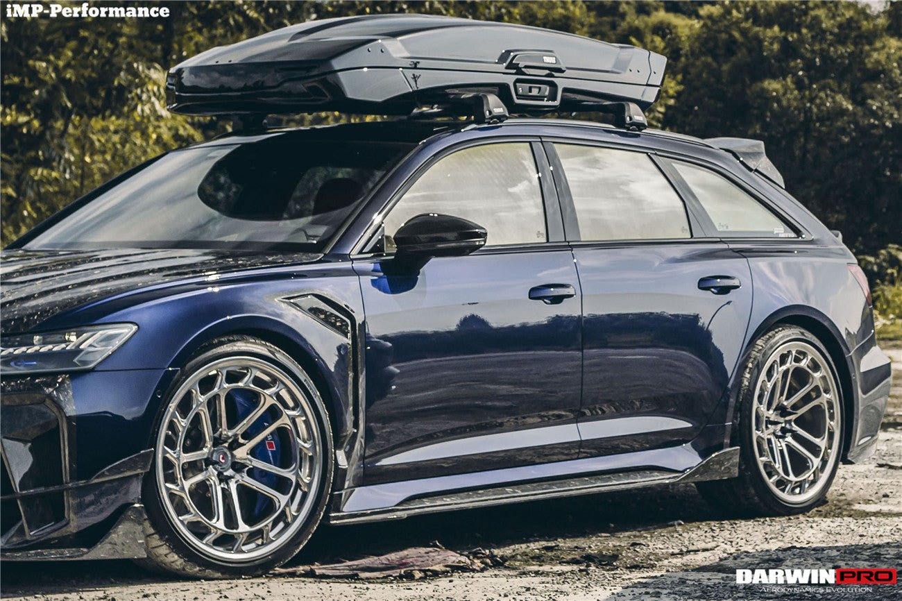 DARWINPRO - AUDI RS6 AVANT C8 2019-2023 CARBON FIBRE IMP PERFORMANCE STYLE SIDE SKIRTS