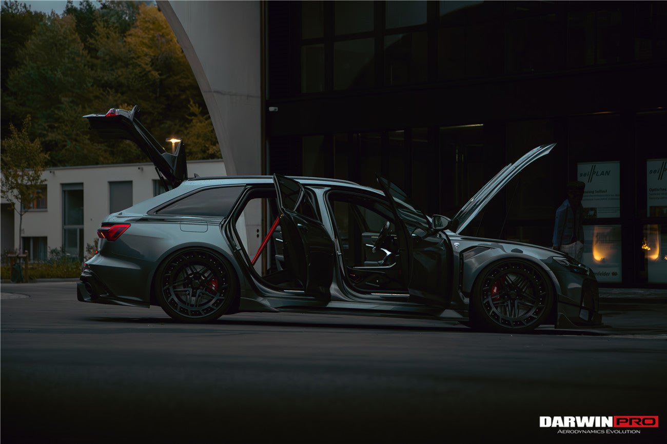 DARWINPRO - AUDI RS6 AVANT C8 2019-2023 CARBON FIBRE IMP PERFORMANCE STYLE SIDE SKIRTS