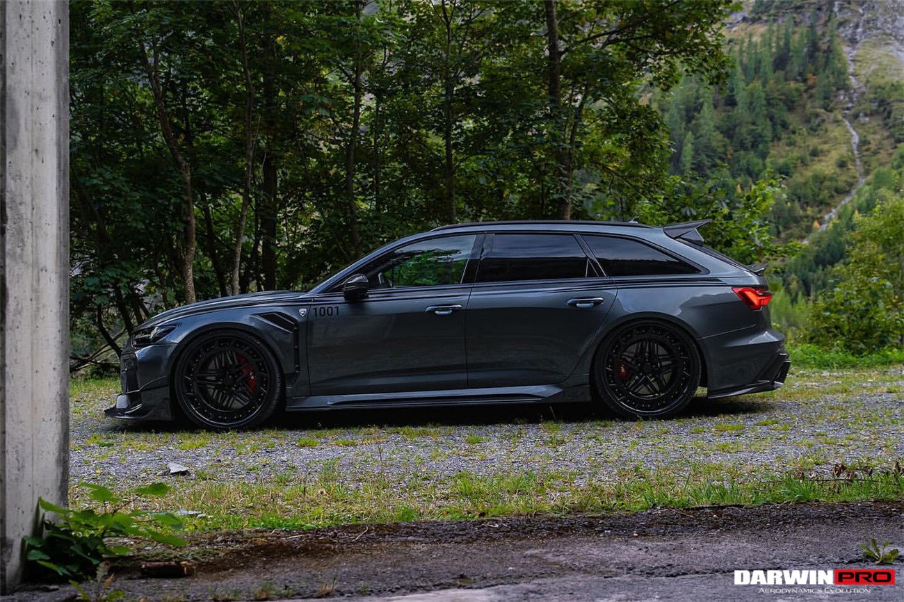 DARWINPRO - AUDI RS6 AVANT C8 2019-2023 CARBON FIBRE IMP PERFORMANCE STYLE SIDE SKIRTS