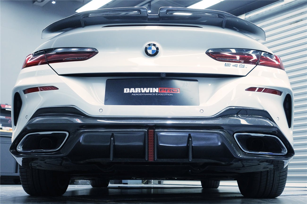 DARWINPRO - BMW 8 SERIES G14 /G15/G16 IMP PERFORMANCE CARBON FIBRE LED REAR DIFFUSER