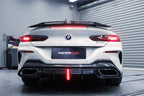 DARWINPRO - BMW 8 SERIES G14 /G15/G16 IMP PERFORMANCE CARBON FIBRE LED REAR DIFFUSER