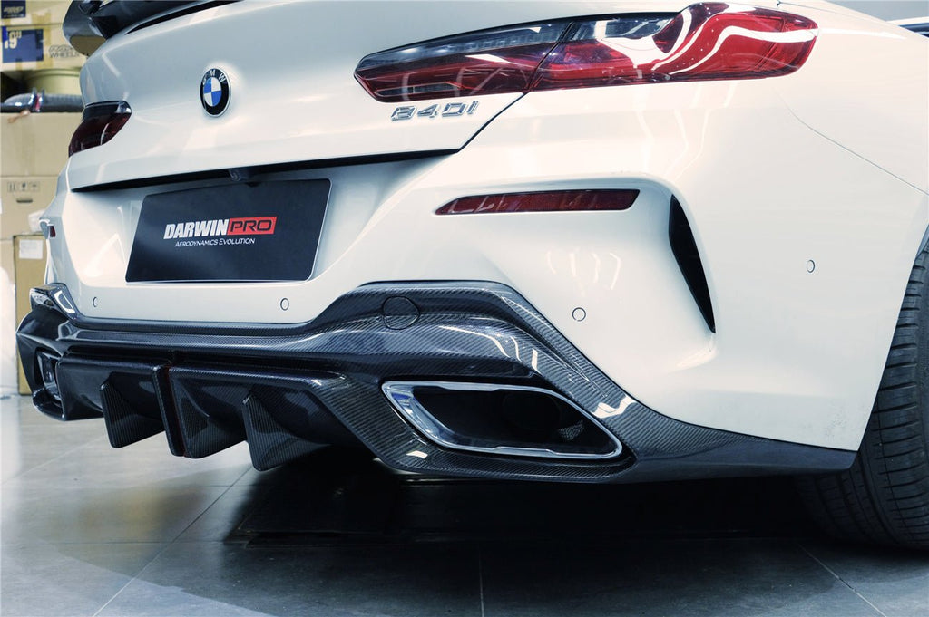DARWINPRO - BMW 8 SERIES G14 /G15/G16 IMP PERFORMANCE CARBON FIBRE LED REAR DIFFUSER