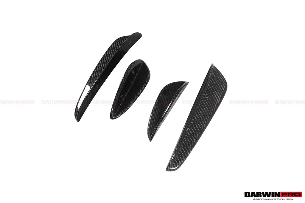DARWINPRO - MERCEDES BENZ W205 C63 C63S 2015-2021 AMG COUPE IMP PERFORMANCE PARTIAL CARBON FIBER FRONT BUMPER WITH GRILL & CANARDS