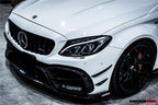 DARWINPRO - MERCEDES BENZ W205 C63 C63S 2015-2021 AMG COUPE IMP PERFORMANCE PARTIAL CARBON FIBER FRONT BUMPER WITH GRILL & CANARDS