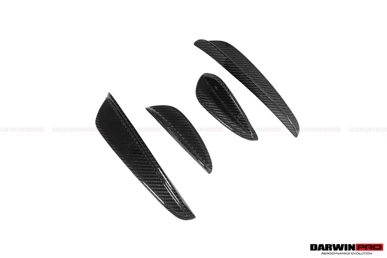 DARWINPRO - MERCEDES BENZ W205 C63 C63S 2015-2021 AMG COUPE IMP PERFORMANCE PARTIAL CARBON FIBER FRONT BUMPER WITH GRILL & CANARDS