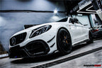 DARWINPRO - MERCEDES BENZ W205 C63 C63S 2015-2021 AMG COUPE IMP PERFORMANCE PARTIAL CARBON FIBER FRONT BUMPER WITH GRILL & CANARDS