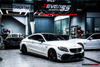 DARWINPRO - MERCEDES BENZ W205 C63 & C6S AMG COUPE 2015 -2021 PARTIAL CARBON FIBER FRONT BUMPER WITH CANARDS