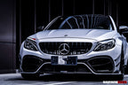 DARWINPRO - MERCEDES BENZ W205 C63 & C6S AMG COUPE 2015 -2021 PARTIAL CARBON FIBER FRONT BUMPER WITH CANARDS