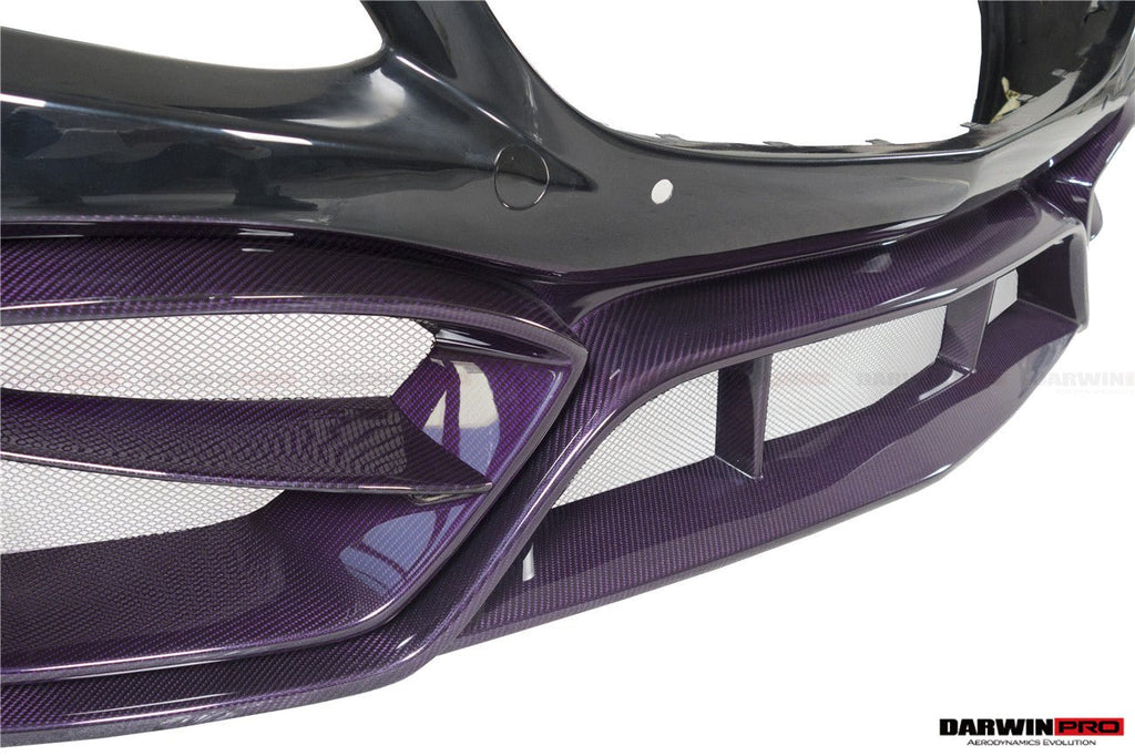 DARWINPRO - MERCEDES BENZ W205 C63 & C6S AMG COUPE 2015 -2021 PARTIAL CARBON FIBER FRONT BUMPER WITH CANARDS