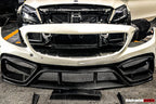 DARWINPRO - MERCEDES BENZ W205 C63 & C6S AMG COUPE 2015 -2021 PARTIAL CARBON FIBER FRONT BUMPER WITH CANARDS