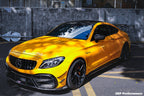 DARWINPRO - MERCEDES BENZ W205 C63 & C6S AMG COUPE 2015 -2021 PARTIAL CARBON FIBER FRONT BUMPER WITH CANARDS