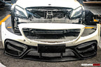 DARWINPRO - MERCEDES BENZ W205 C63 & C6S AMG COUPE 2015 -2021 PARTIAL CARBON FIBER FRONT BUMPER WITH CANARDS