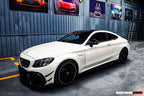DARWINPRO - MERCEDES BENZ W205 C63 & C6S AMG COUPE 2015 -2021 PARTIAL CARBON FIBER FRONT BUMPER WITH CANARDS