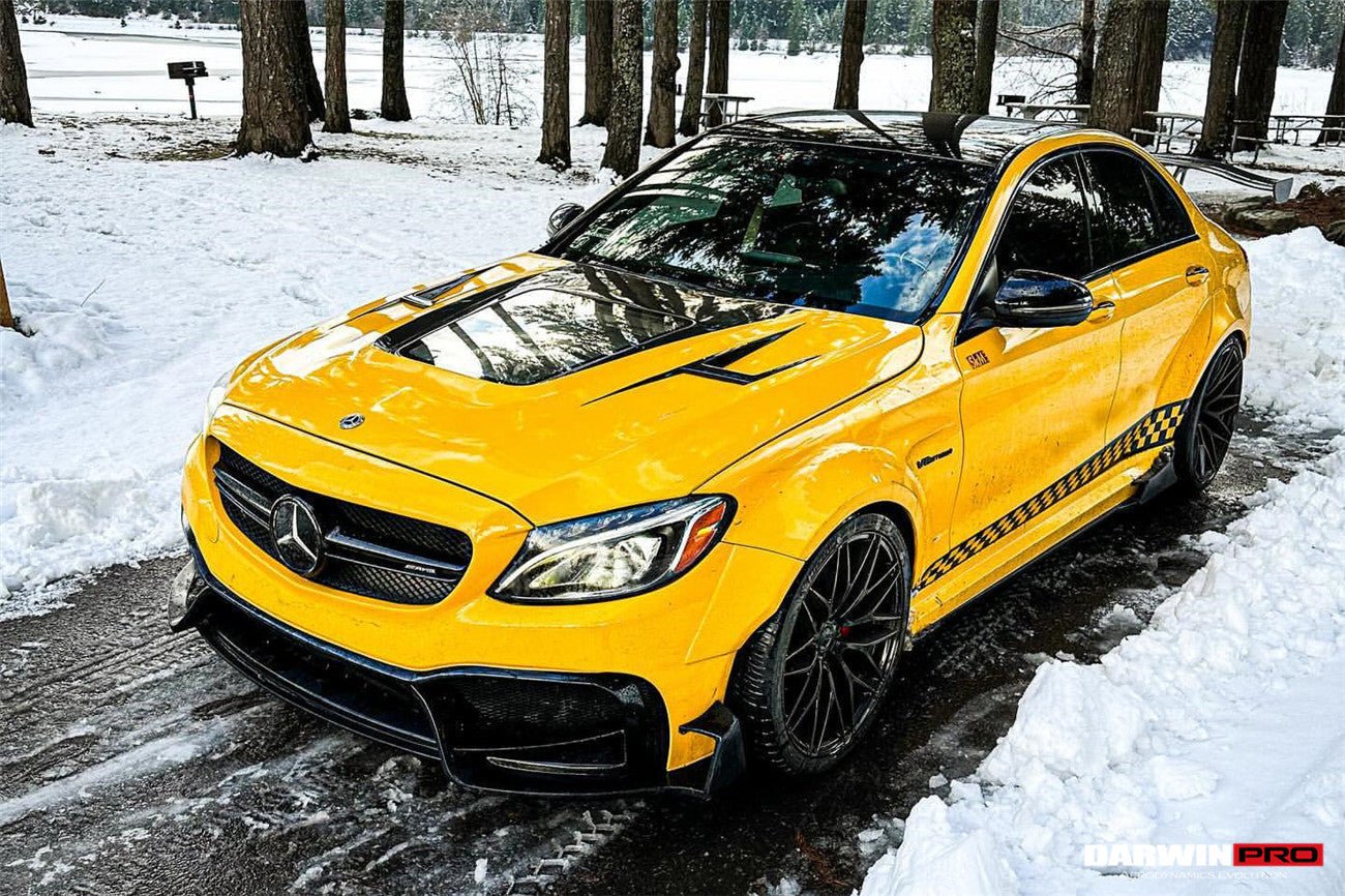 DARWINPRO - MERCEDES BENZ W205 C63 & C6S AMG COUPE 2015 -2021 PARTIAL CARBON FIBER HOOD BONNET
