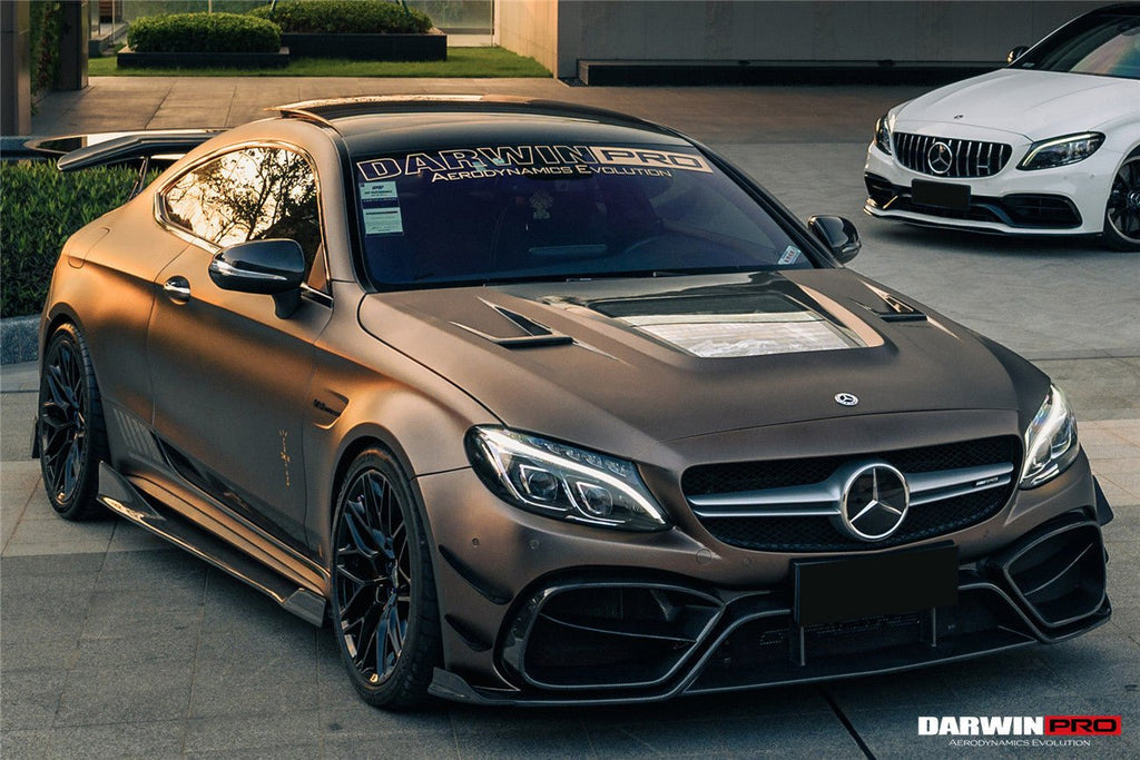 DARWINPRO - MERCEDES BENZ W205 C63 & C6S AMG COUPE 2015 -2021 PARTIAL CARBON FIBER HOOD BONNET