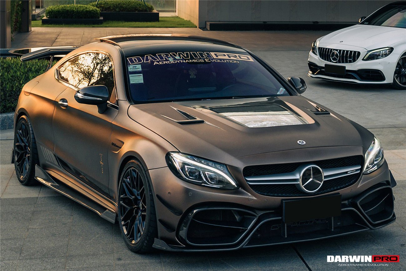 DARWINPRO - MERCEDES BENZ W205 C63 & C6S AMG COUPE 2015 -2021 PARTIAL CARBON FIBER HOOD BONNET