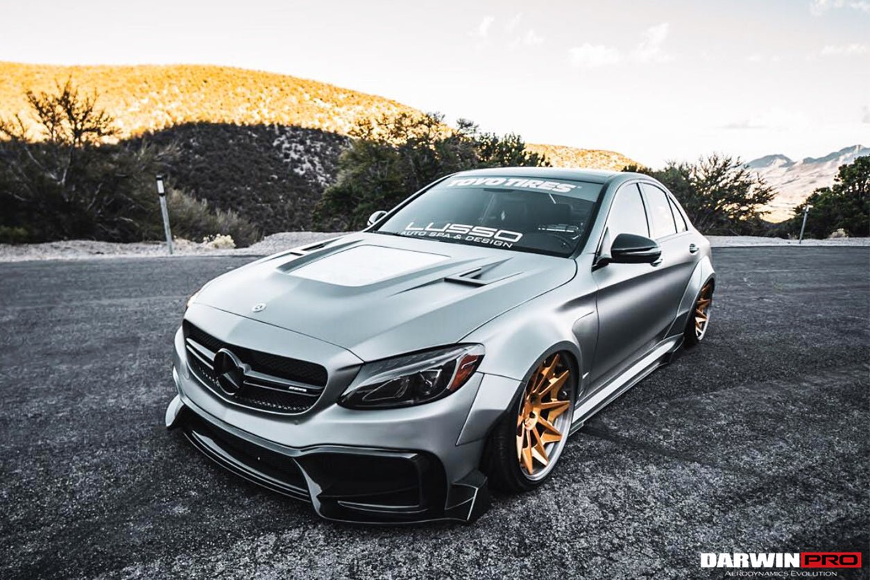 DARWINPRO - MERCEDES BENZ W205 C63 & C6S AMG COUPE 2015 -2021 PARTIAL CARBON FIBER HOOD BONNET