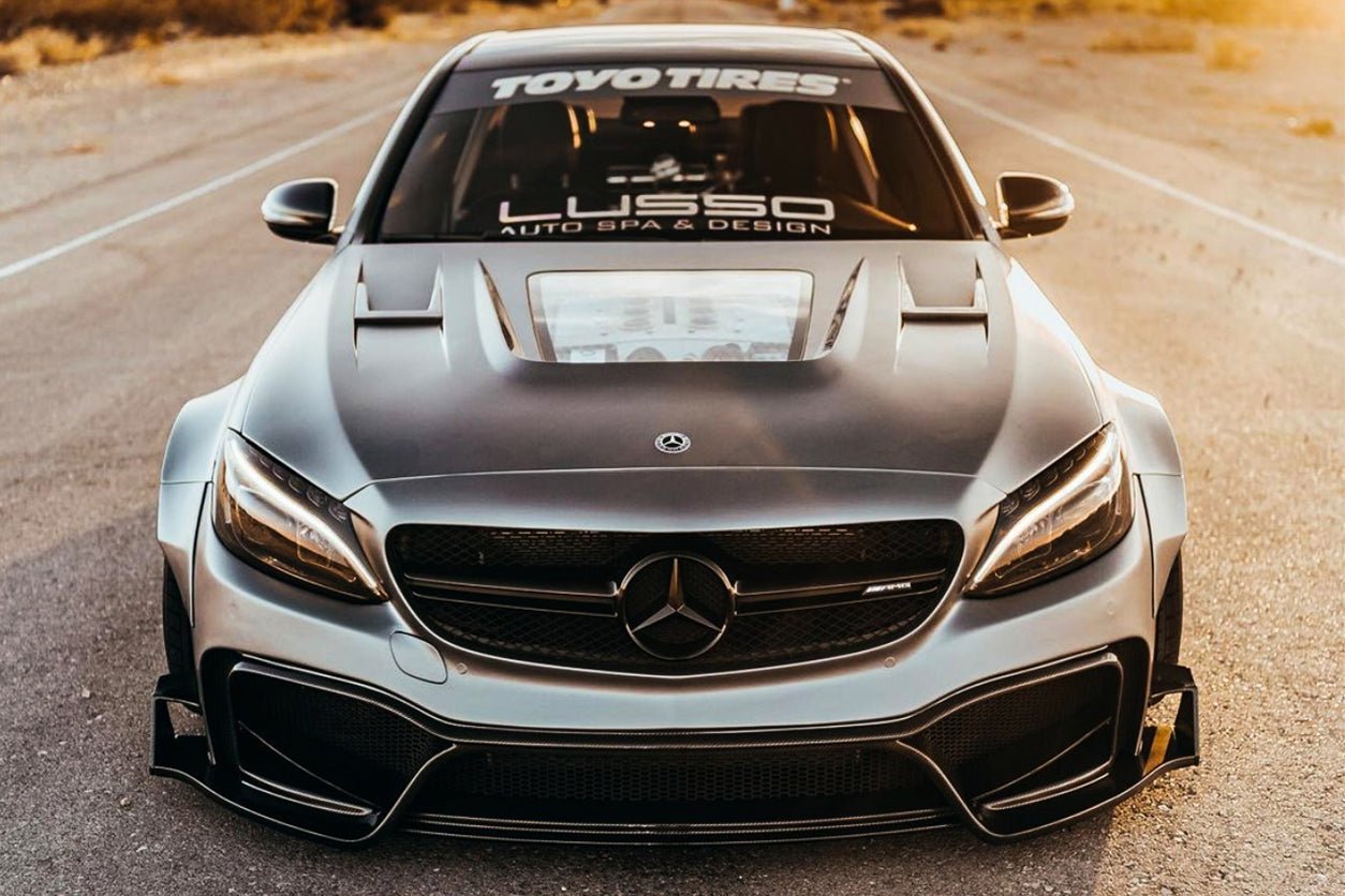 DARWINPRO - MERCEDES BENZ W205 C63 & C6S AMG COUPE 2015 -2021 PARTIAL CARBON FIBER HOOD BONNET