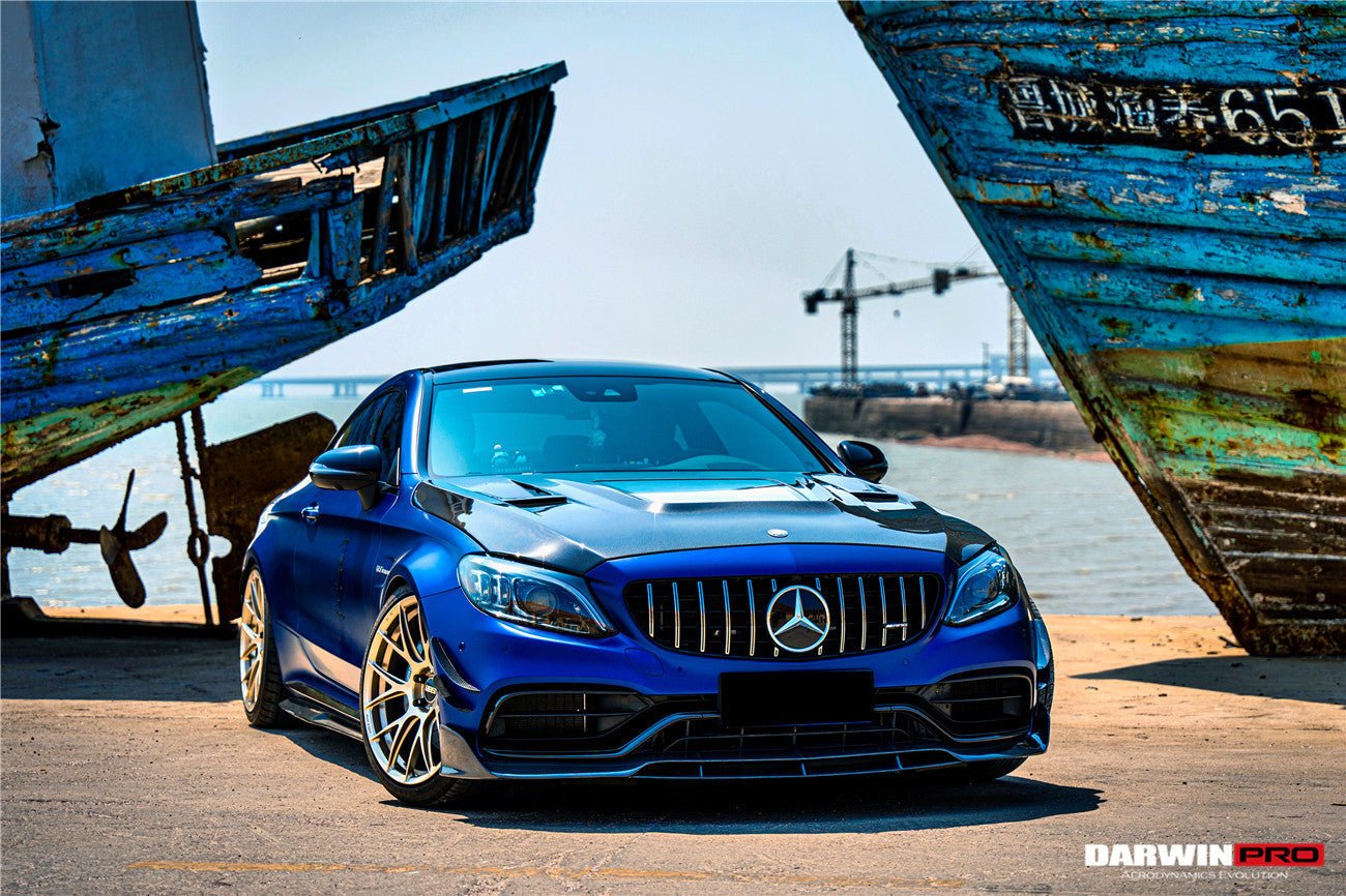 DARWINPRO - MERCEDES BENZ W205 C63 & C6S AMG COUPE 2015 -2021 PARTIAL CARBON FIBER HOOD BONNET