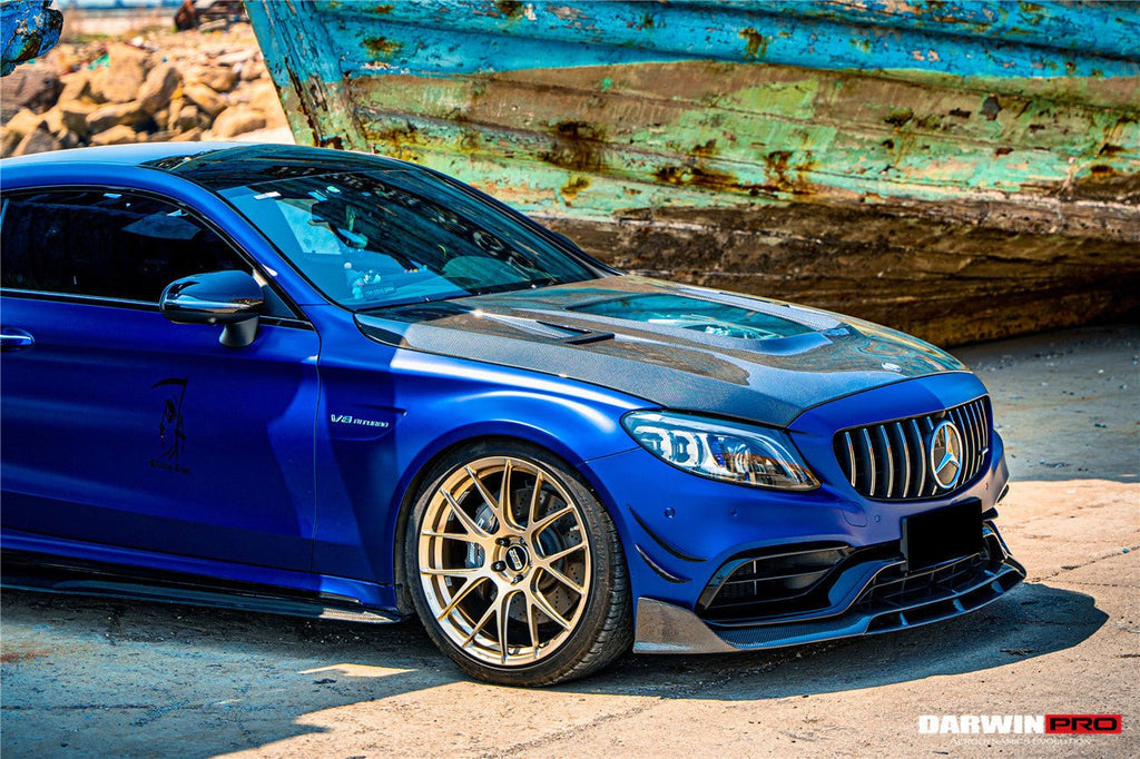DARWINPRO - MERCEDES BENZ W205 C63 & C6S AMG COUPE 2015 -2021 PARTIAL CARBON FIBER HOOD BONNET