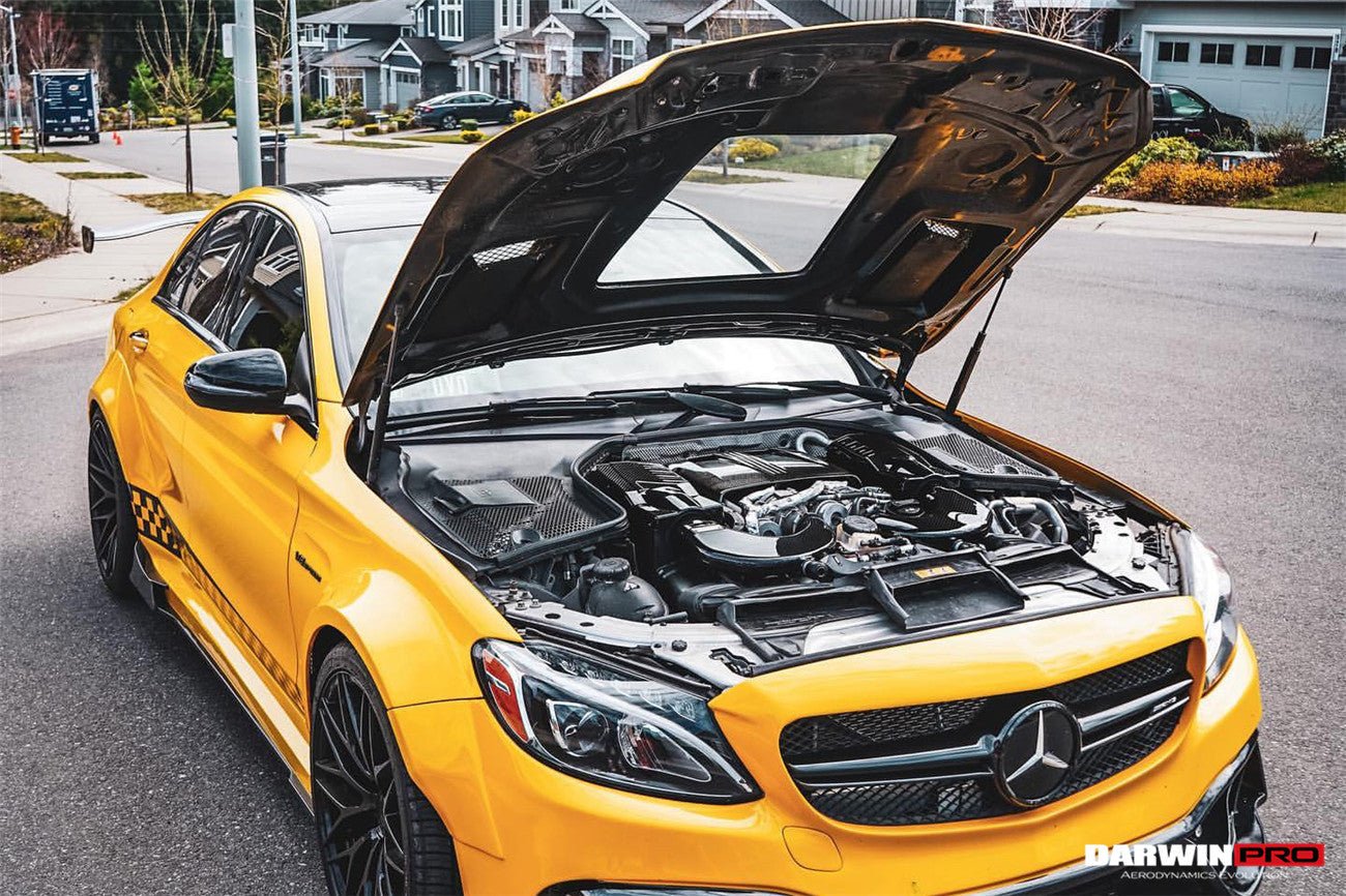 DARWINPRO - MERCEDES BENZ W205 C63 & C6S AMG COUPE 2015 -2021 PARTIAL CARBON FIBER HOOD BONNET