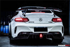 DARWINPRO - MERCEDES BENZ W205 C63 & C6S AMG COUPE 2015 -2021 PARTIAL CARBON FIBER REAR BUMPER AND LED DIFFUSER