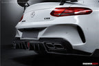 DARWINPRO - MERCEDES BENZ W205 C63 & C6S AMG COUPE 2015 -2021 PARTIAL CARBON FIBER REAR BUMPER AND LED DIFFUSER
